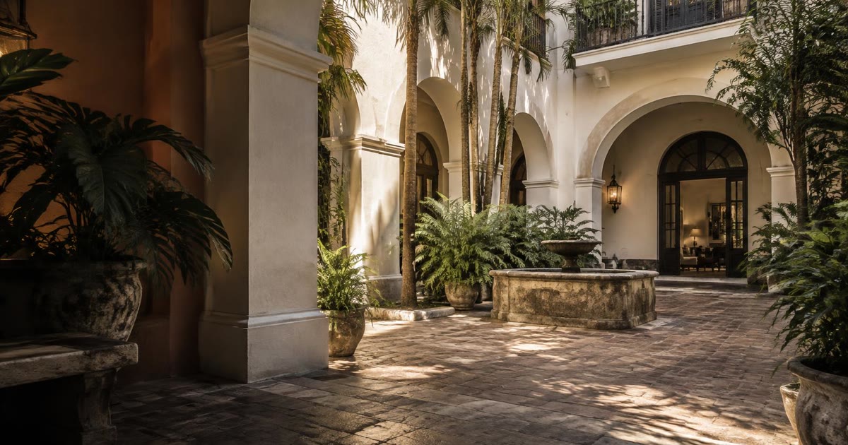Historic Puerto Rico courtyard architecture